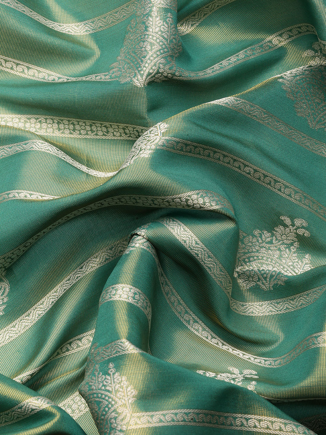 Ethnic Motifs Zari Woven Tissue Silk Saree