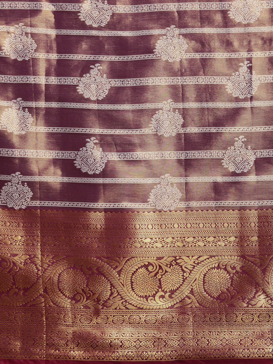 Ethnic Motifs Zari Woven Tissue Silk Saree