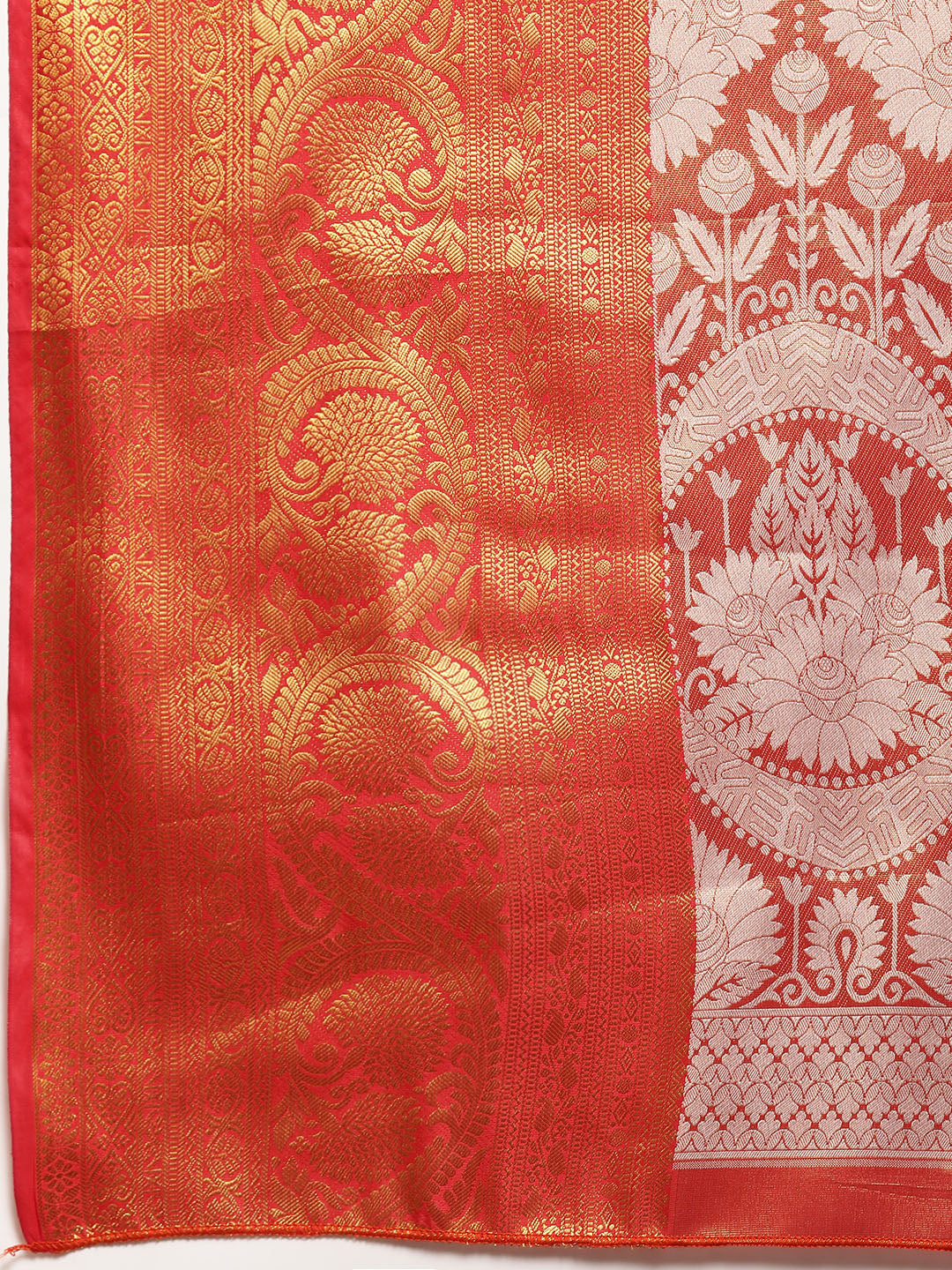 Ethnic Motifs Zari Woven Tissue Silk Saree