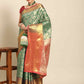 Women's Brocade Soft Silk Zari Woven Saree With Unstitched Blouse Piece