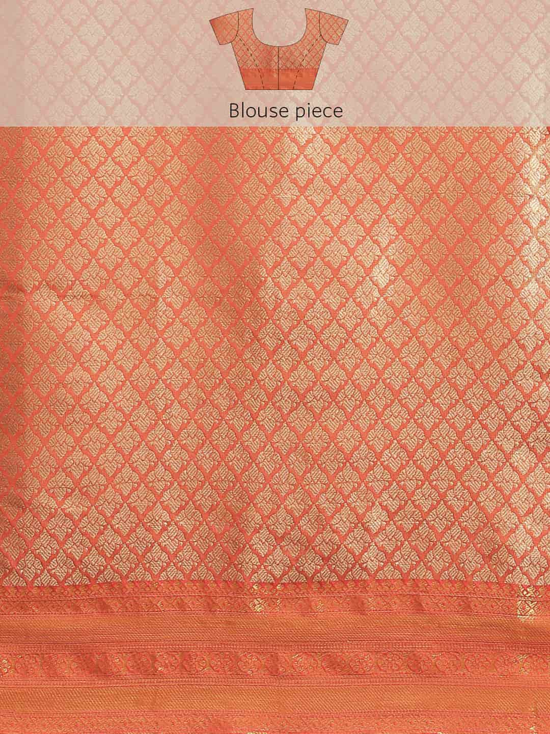 Women's Brocade Soft Silk Zari Woven Saree With Unstitched Blouse Piece