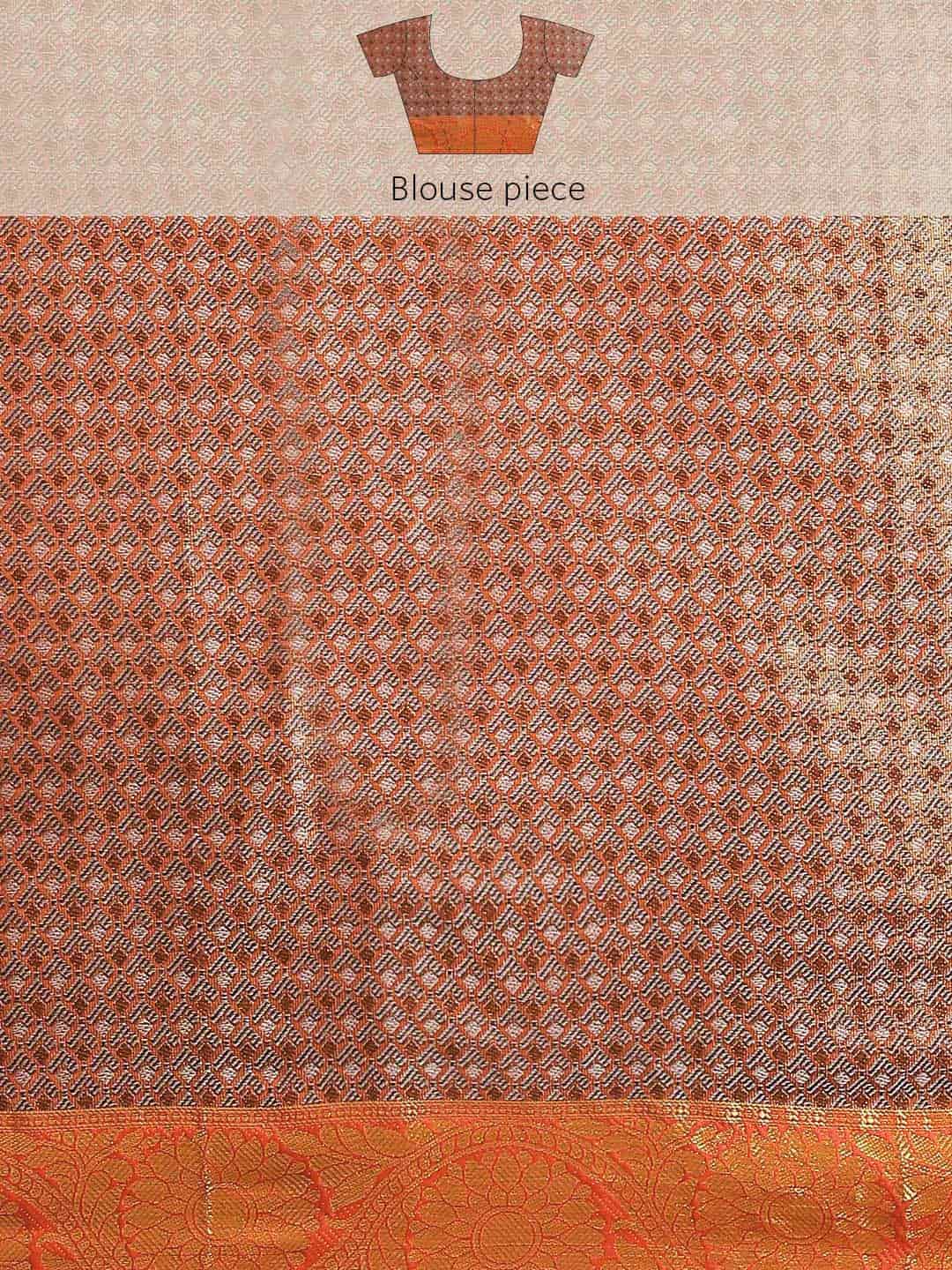 Women's Brocade Soft Silk Zari Woven Saree With Unstitched Blouse Piece