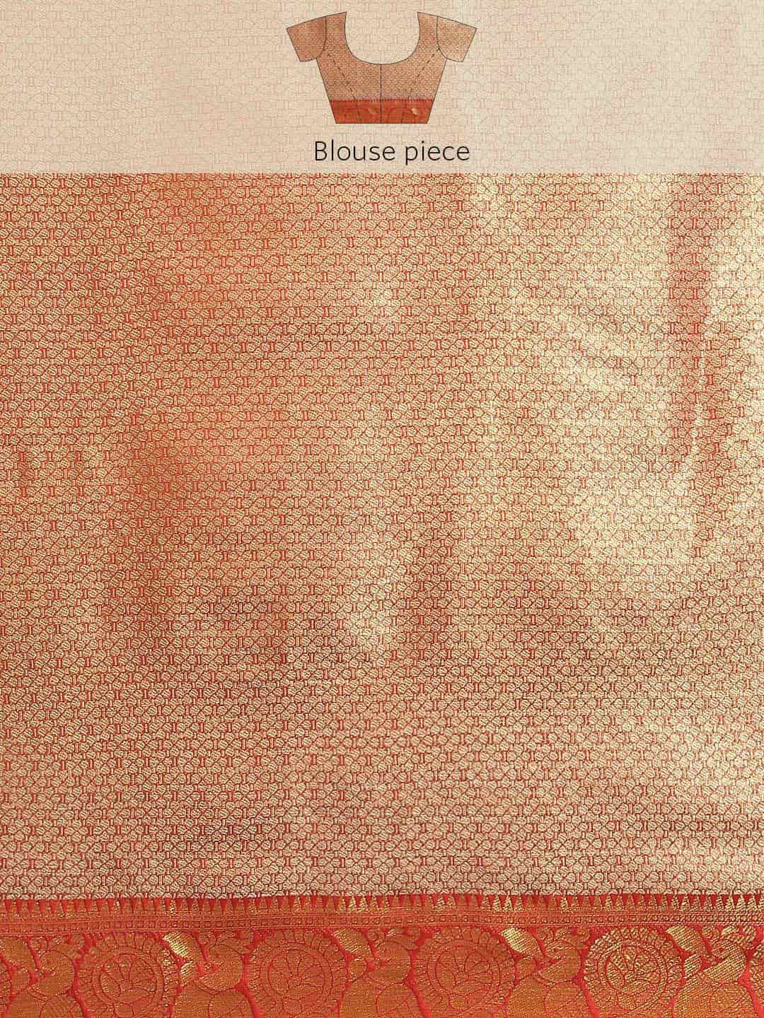 Women's Brocade Soft Silk Zari Woven Saree With Unstitched Blouse Piece