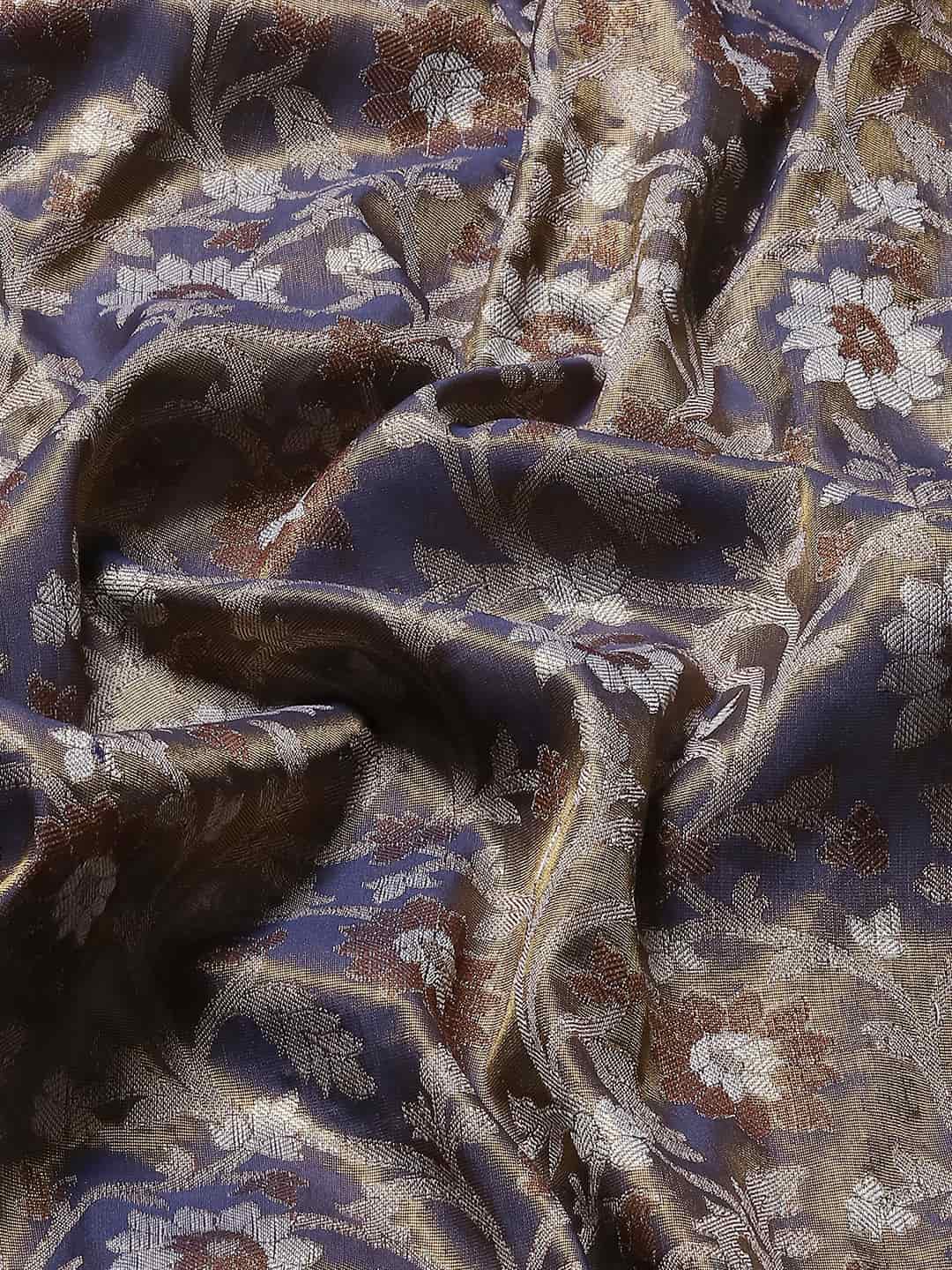 Women's Brocade Soft Silk Zari Woven Saree With Unstitched Blouse Piece