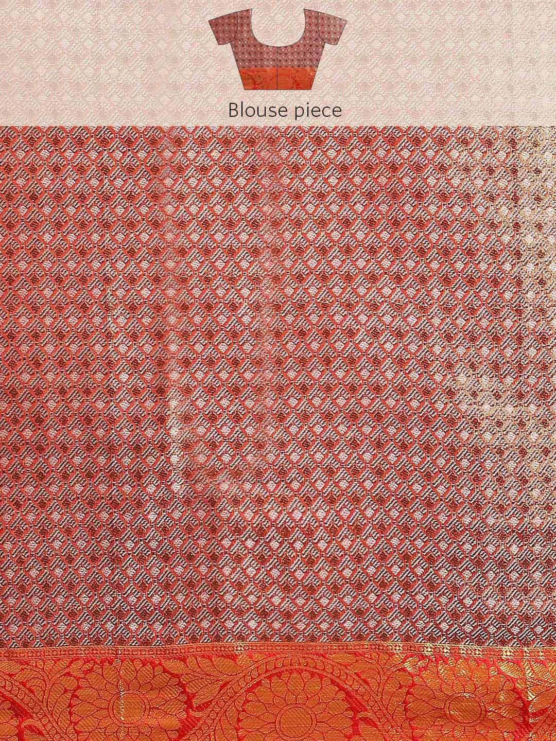 Women's Brocade Soft Silk Zari Woven Saree With Unstitched Blouse Piece