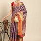 Women's Brocade Soft Silk Zari Woven Saree With Unstitched Blouse Piece