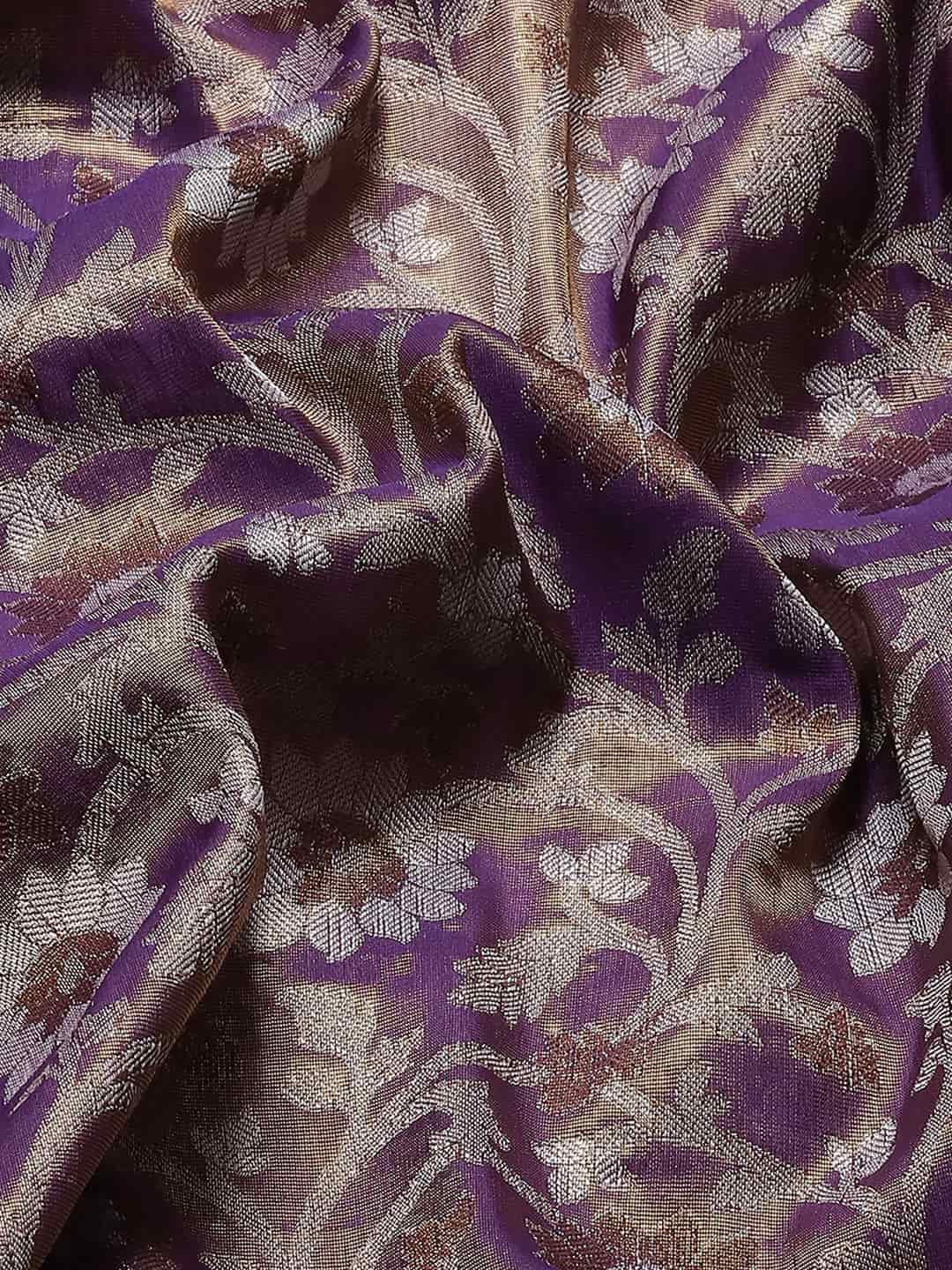 Women's Brocade Soft Silk Zari Woven Saree With Unstitched Blouse Piece