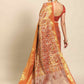 Women's Brocade Soft Silk Zari Woven Saree With Unstitched Blouse Piece