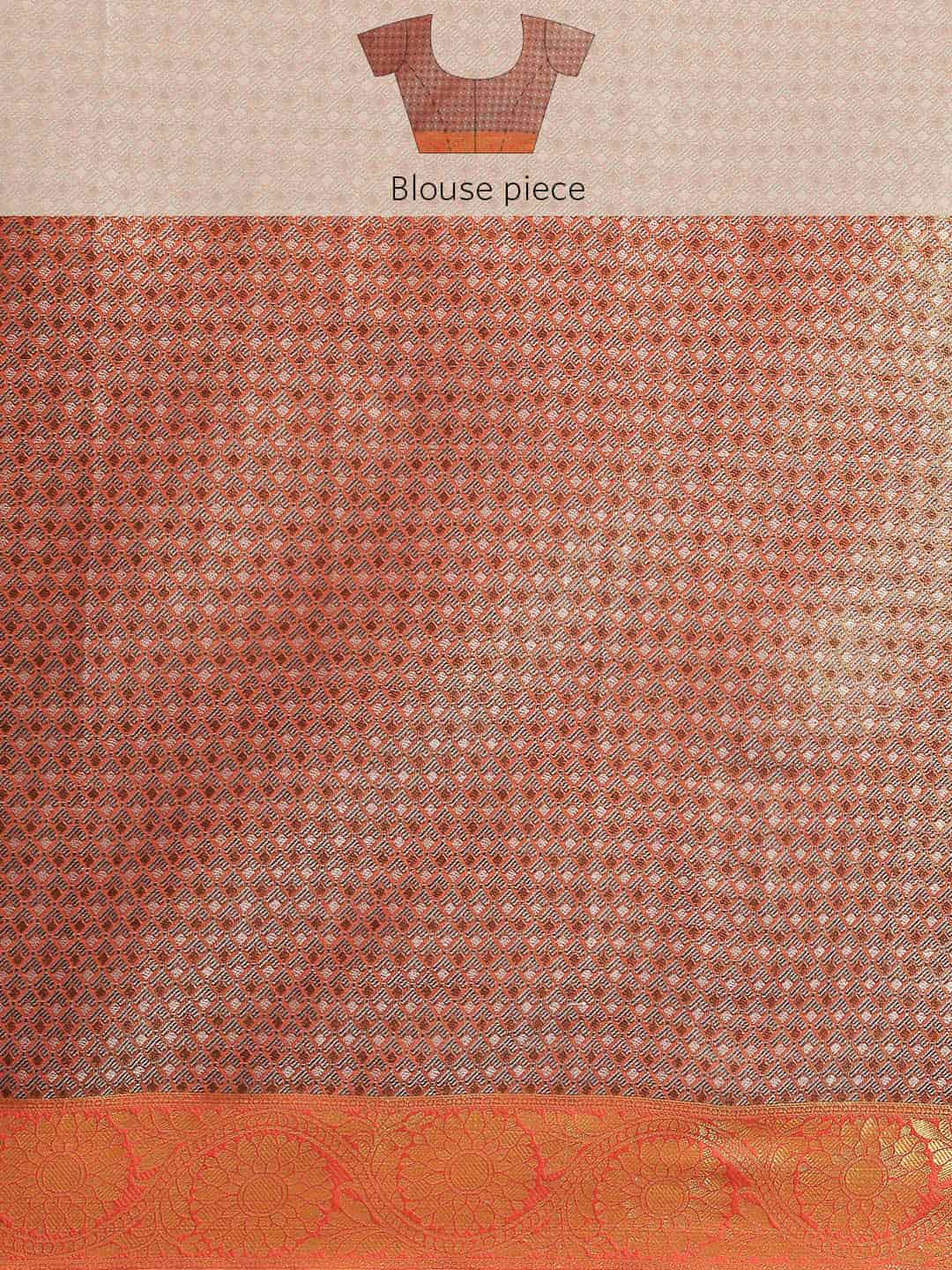 Women's Brocade Soft Silk Zari Woven Saree With Unstitched Blouse Piece