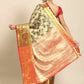 Women's Brocade Soft Silk Zari Woven Saree With Unstitched Blouse Piece