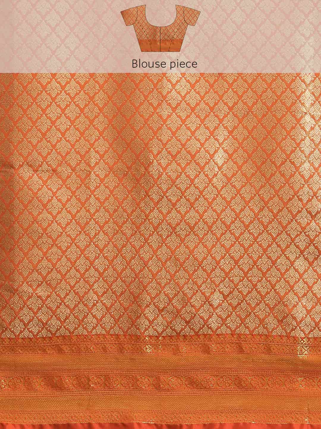 Women's Brocade Soft Silk Zari Woven Saree With Unstitched Blouse Piece