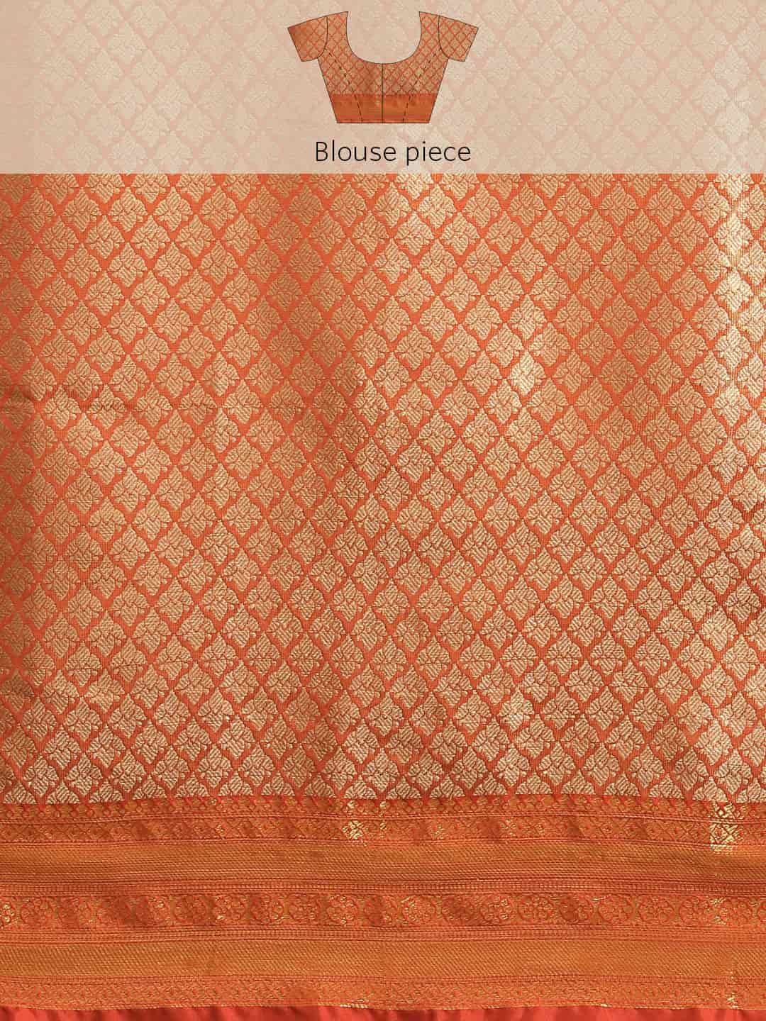 Women's Brocade Soft Silk Zari Woven Saree With Unstitched Blouse Piece