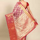 Women's Brocade Soft Silk Zari Woven Saree With Unstitched Blouse Piece
