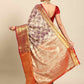 Women's Brocade Soft Silk Zari Woven Saree With Unstitched Blouse Piece