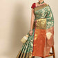 Women's Brocade Soft Silk Zari Woven Saree With Unstitched Blouse Piece
