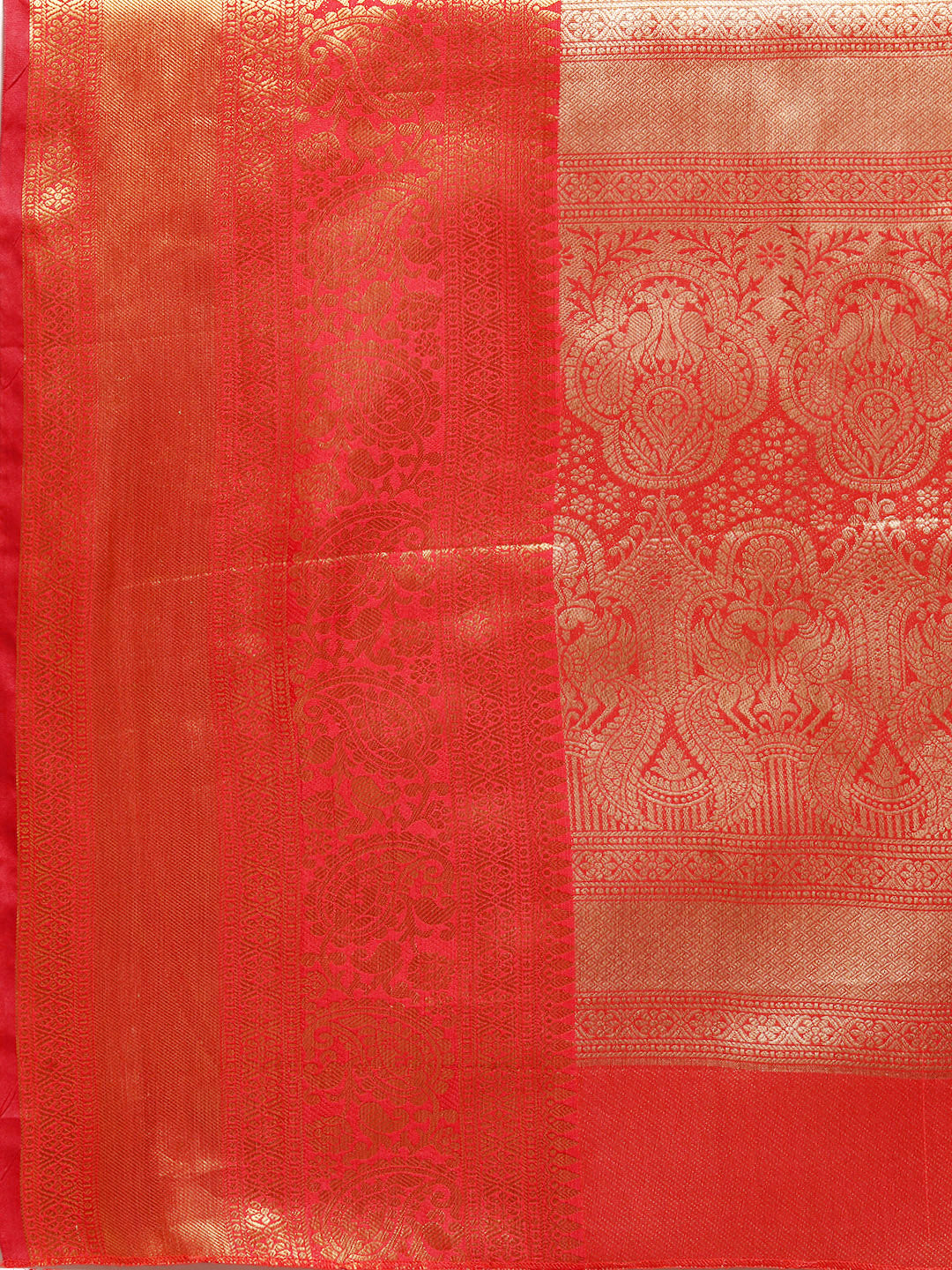 Women's Brocade Soft Silk Zari Woven Saree With Unstitched Blouse Piece