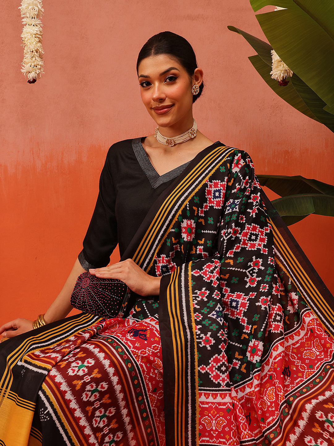 Traditional Ikkat Patola Printed Mul Cotton Dupatta