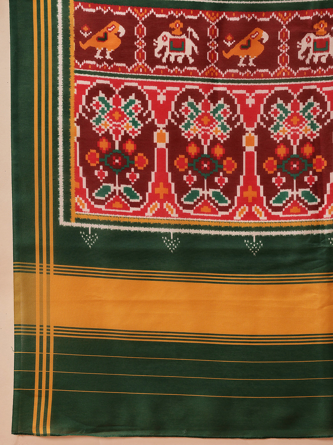 Traditional Ikkat Patola Printed Mul Cotton Dupatta