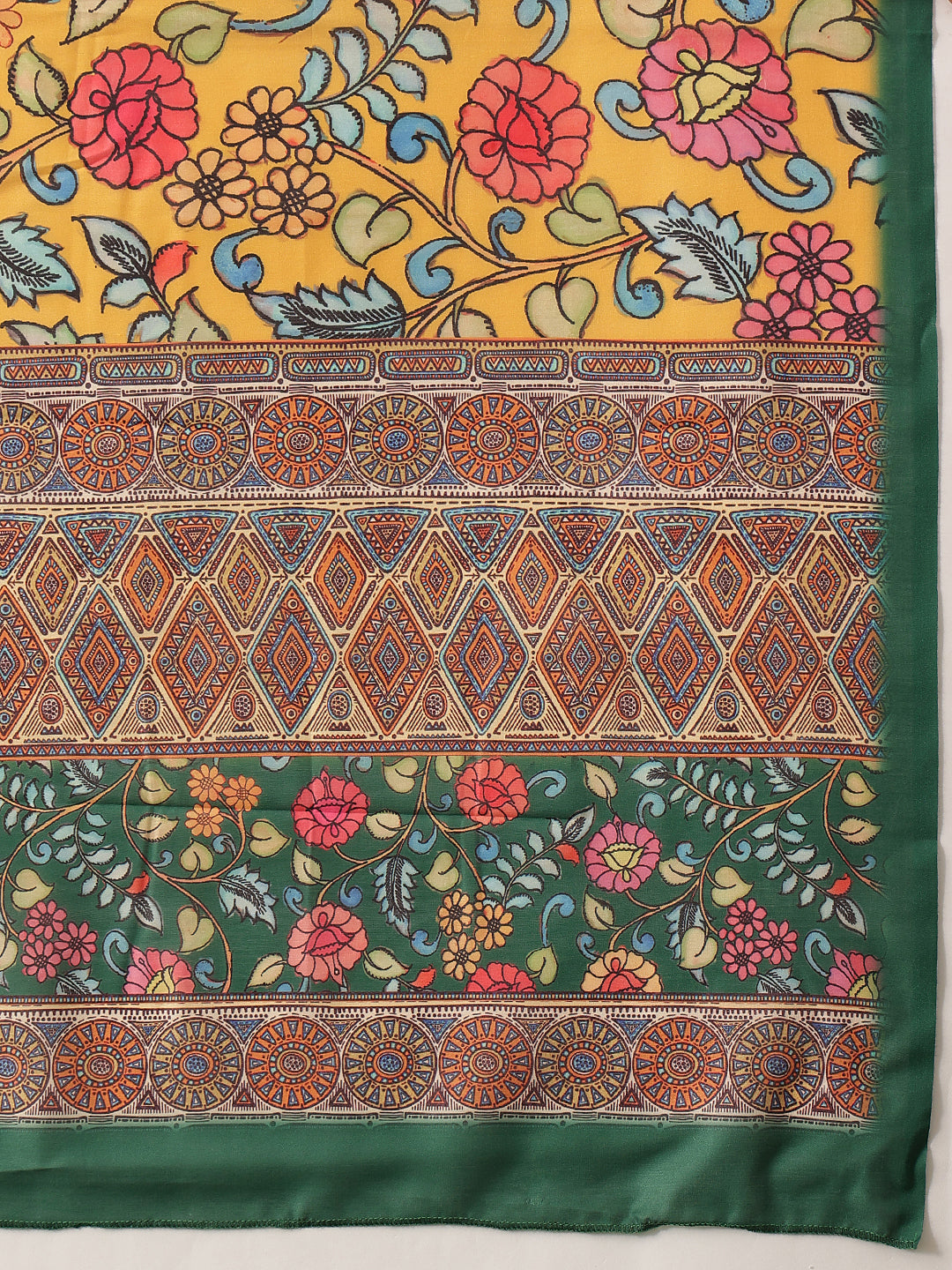Digital Printed Kalamkari Dupatta Mul Cotton Fabric