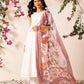 Pen Kalamkari Mul Cotton Digital Printed Dupatta