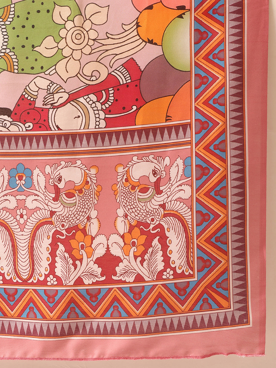 Pen Kalamkari Mul Cotton Digital Printed Dupatta