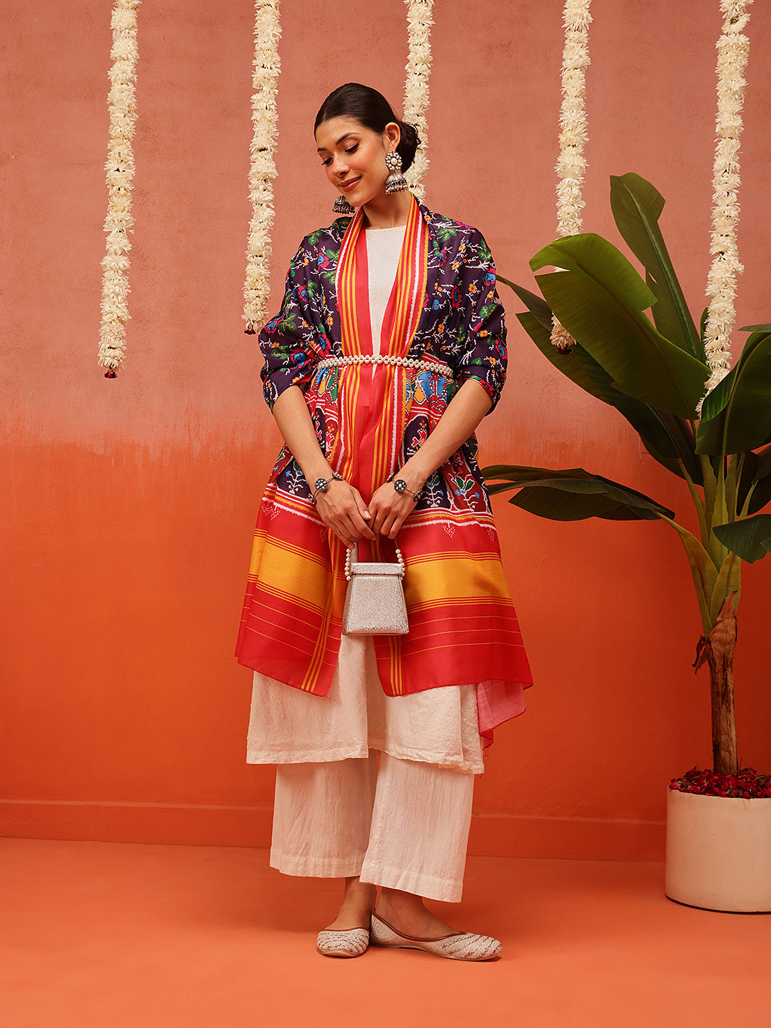 Traditional Ikkat Patola Printed Mul Cotton Dupatta