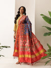 Traditional Double Ikkat Patola Dupatta With Tassels