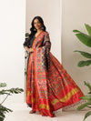 Traditional Double Ikkat Patola Dupatta With Tassels