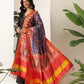 Kalamkari Patola Dupatta Digital Printed With Handmade Tassels