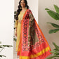 Kalamkari Patola Dupatta Digital Printed With Handmade Tassels