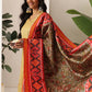 Kalamkari Patola Dupatta Digital Printed With Handmade Tassels