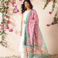 Pen Kalamkari Mul Cotton Digital Printed Dupatta