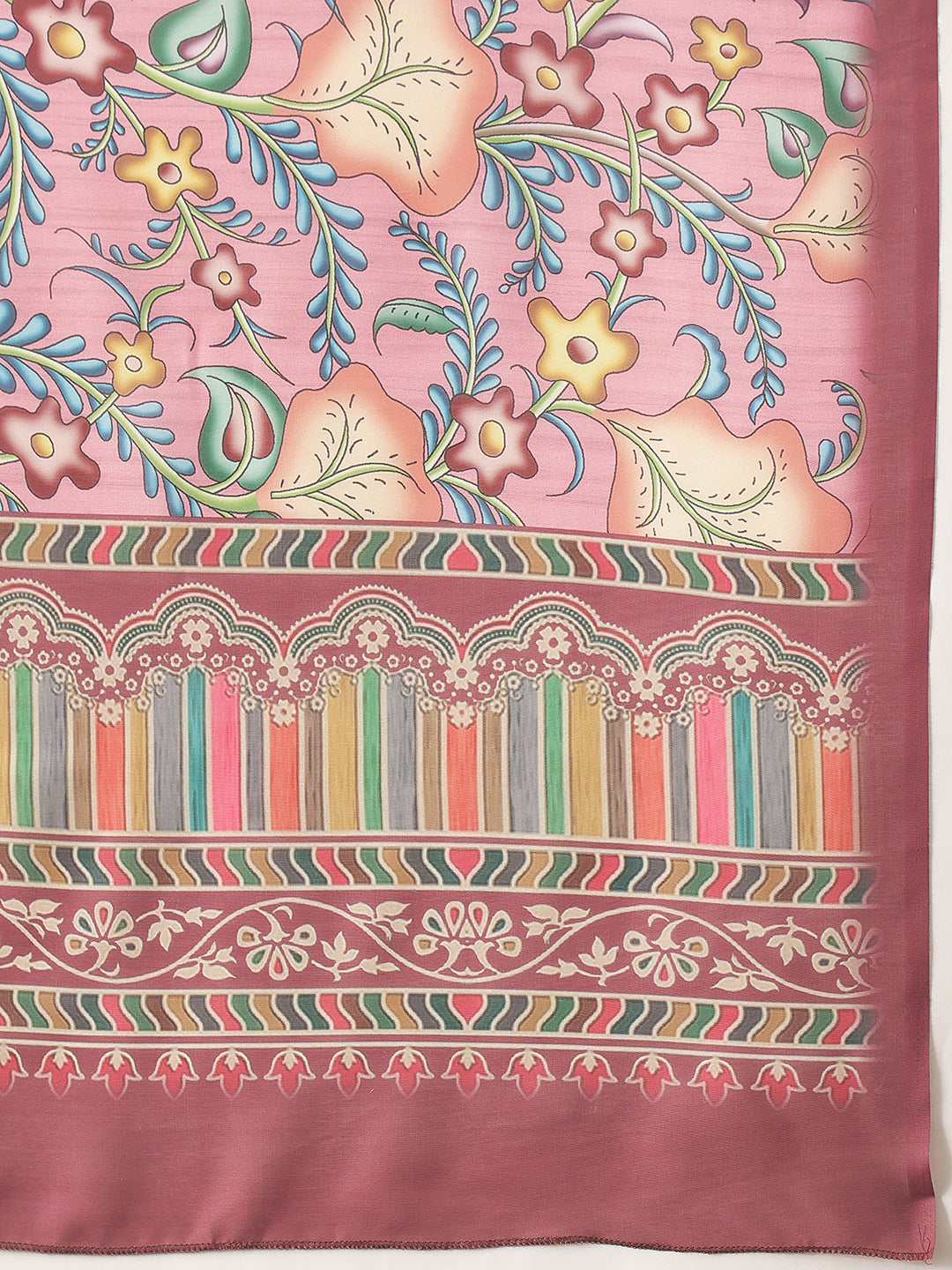 Digital Printed Kalamkari Dupatta Mul Cotton Fabric