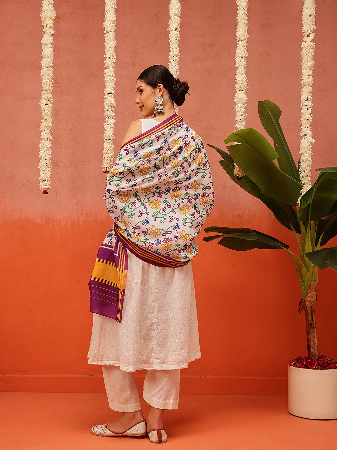 Traditional Ikkat Patola Printed Mul Cotton Dupatta