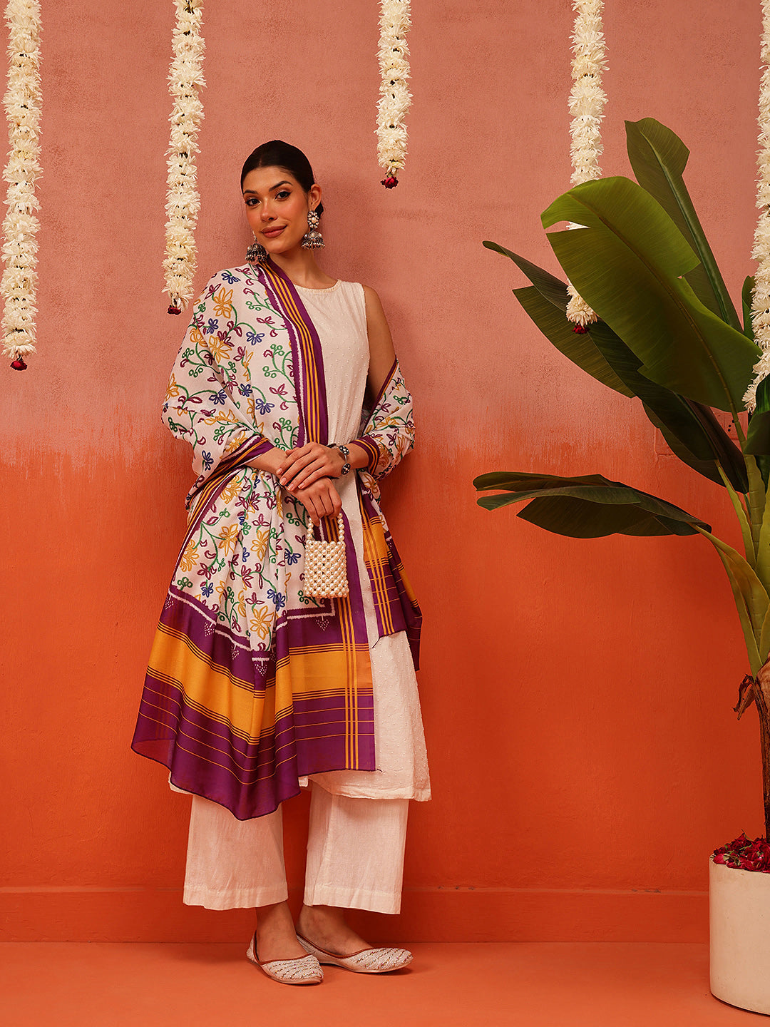 Traditional Ikkat Patola Printed Mul Cotton Dupatta