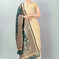Women Dark Blue & Gold Coloured Striped Dupatta