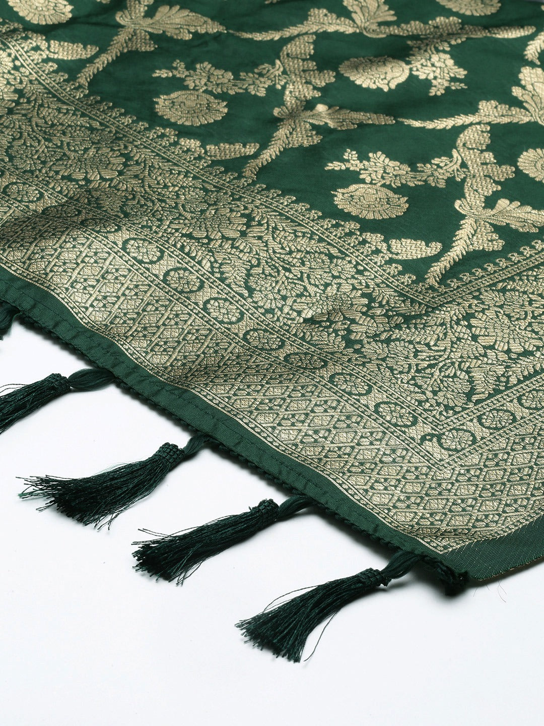 Banarasi Silk Dupatta With Tassels