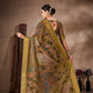 Women Kalamkari Printed Saree With Zari Border