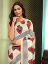Women Cotton Blend Digital Print Saree