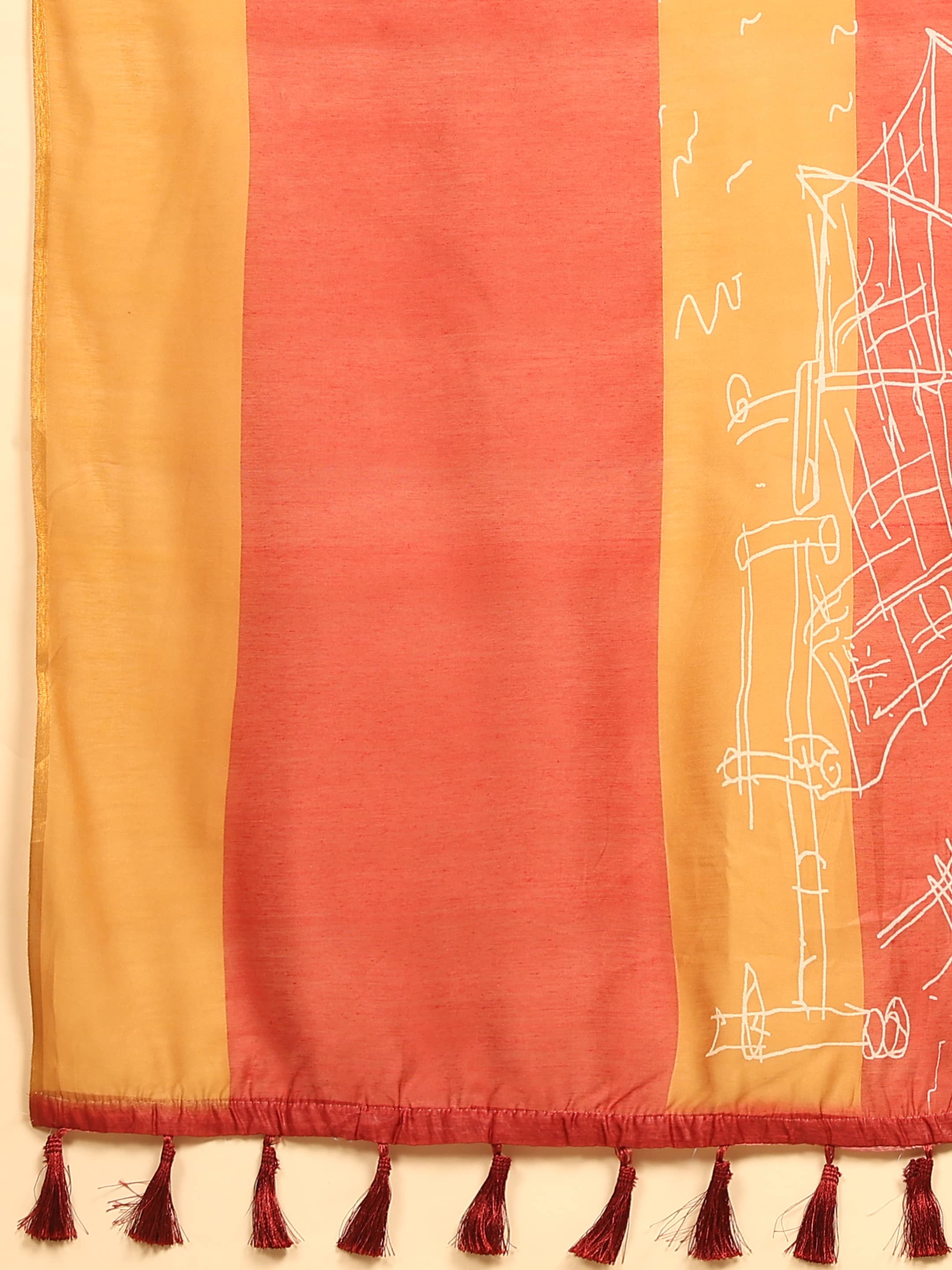 Women Cotton Blend Digital Print Saree