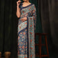 Women Cotton Blend Digital Print Saree
