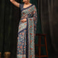 Women Cotton Blend Digital Print Saree