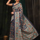 Women Cotton Blend Digital Print Saree