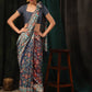 Women Cotton Blend Digital Print Saree