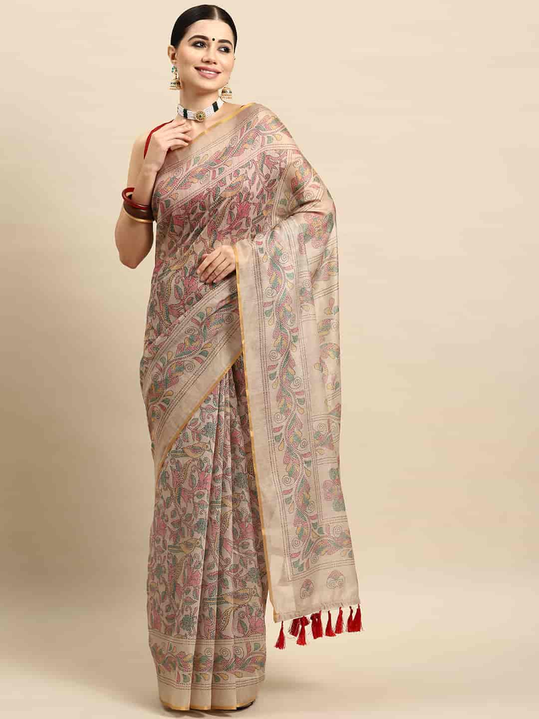 Women Kalamkari Digital Print Saree