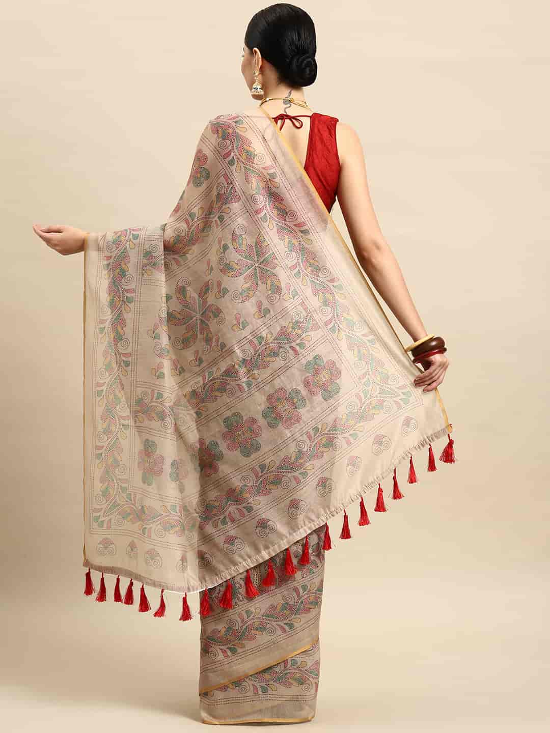 Women Kalamkari Digital Print Saree