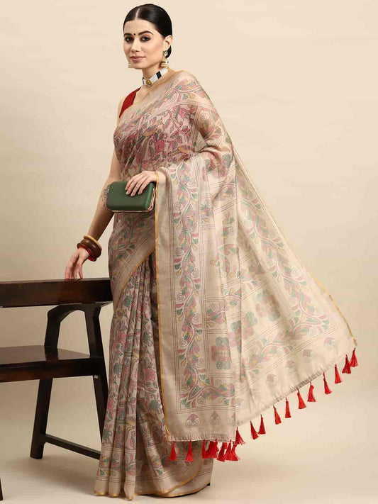 Women Kalamkari Digital Print Saree