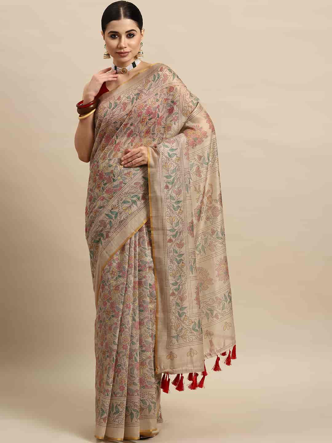Women Kalamkari Digital Print Saree