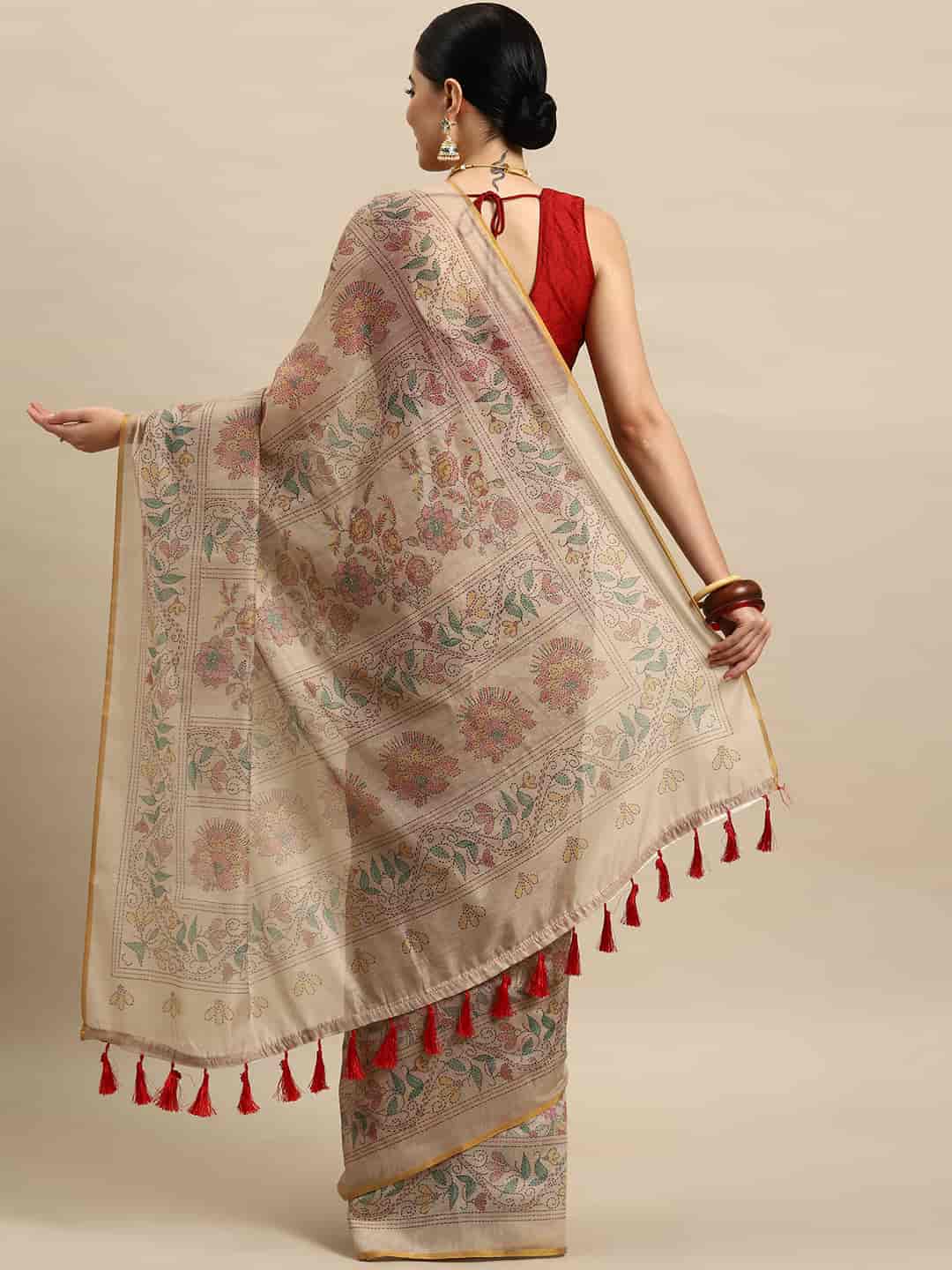 Women Kalamkari Digital Print Saree