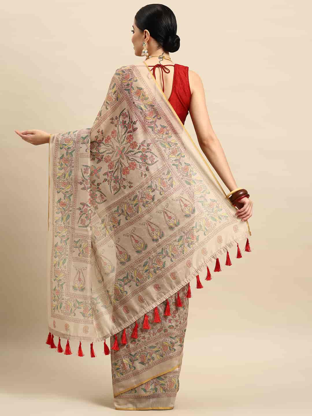 Women Kalamkari Digital Print Saree